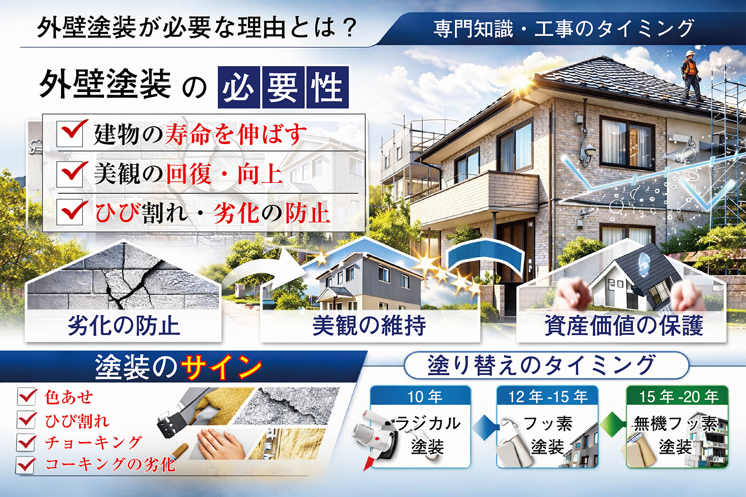 外壁塗装施工イメージ
